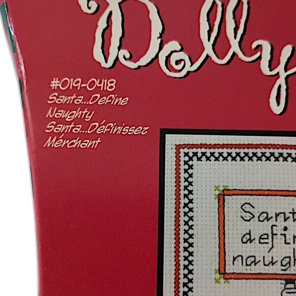 Dolly Mamas Counted Cross Stitch Kit Santa Define Naughty 019 0418 NEW Janlynn - Picture 4 of 16
